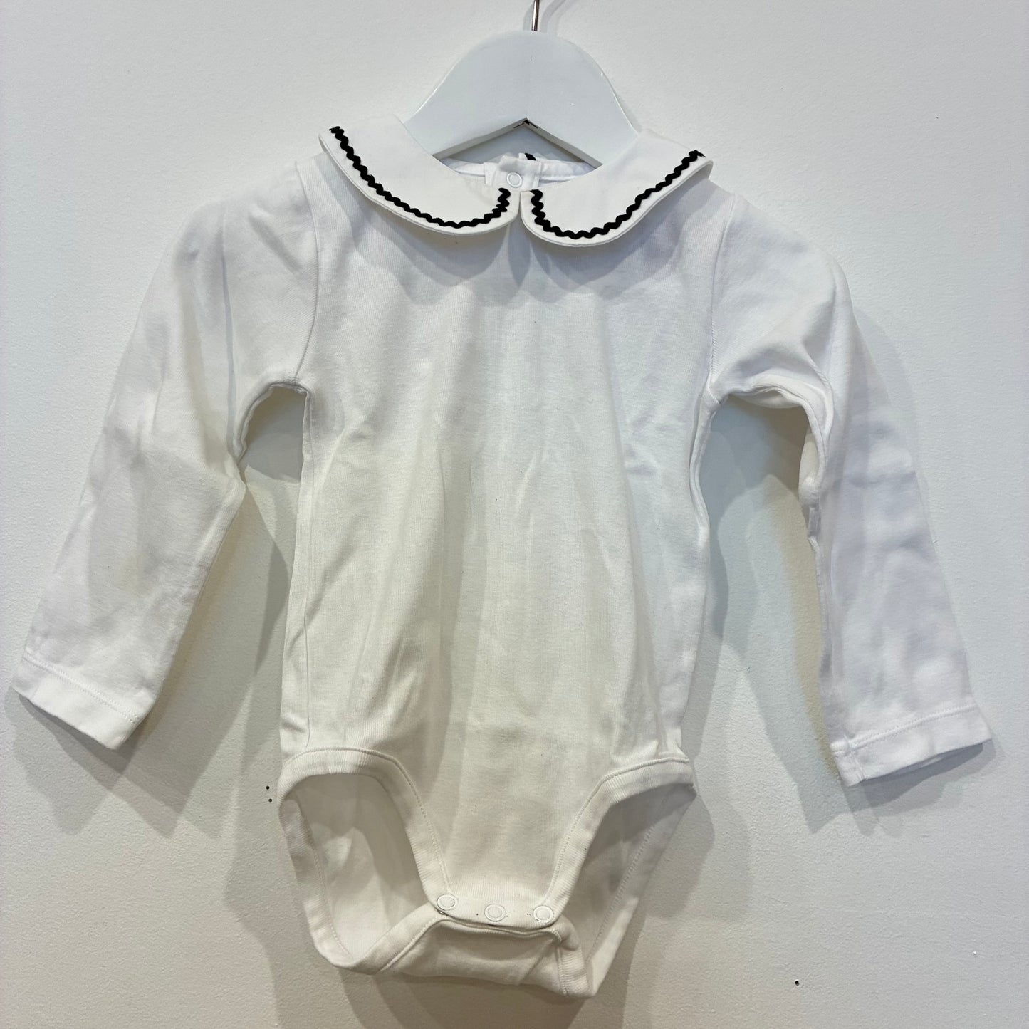 JACARDI PARIS Black Collar Bodysuit, 24m