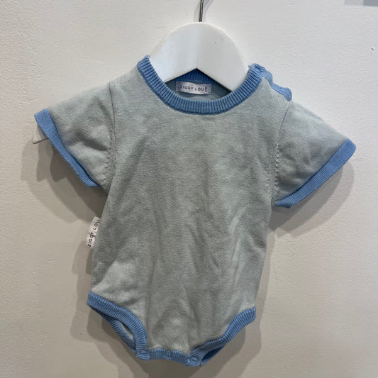 Ziggy Lou blue romper, size 0-3m