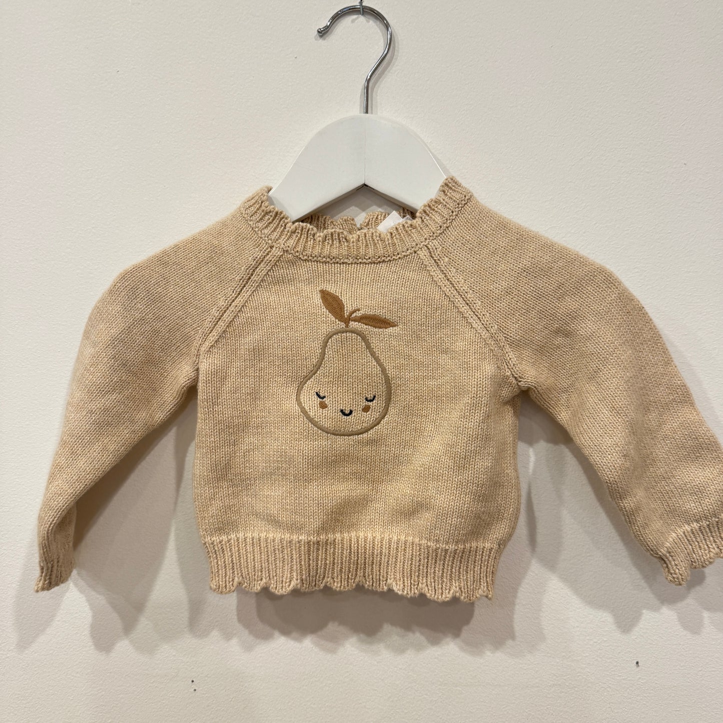 JAMIE KAY Cream Pear Knit, 0-3m