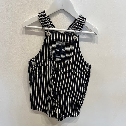 SEED blue stripe overalls, size 1