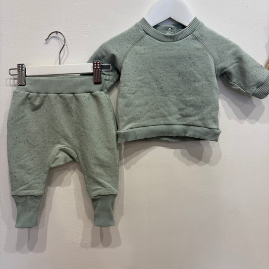 COTTON ON green speckle set, size 0-3m