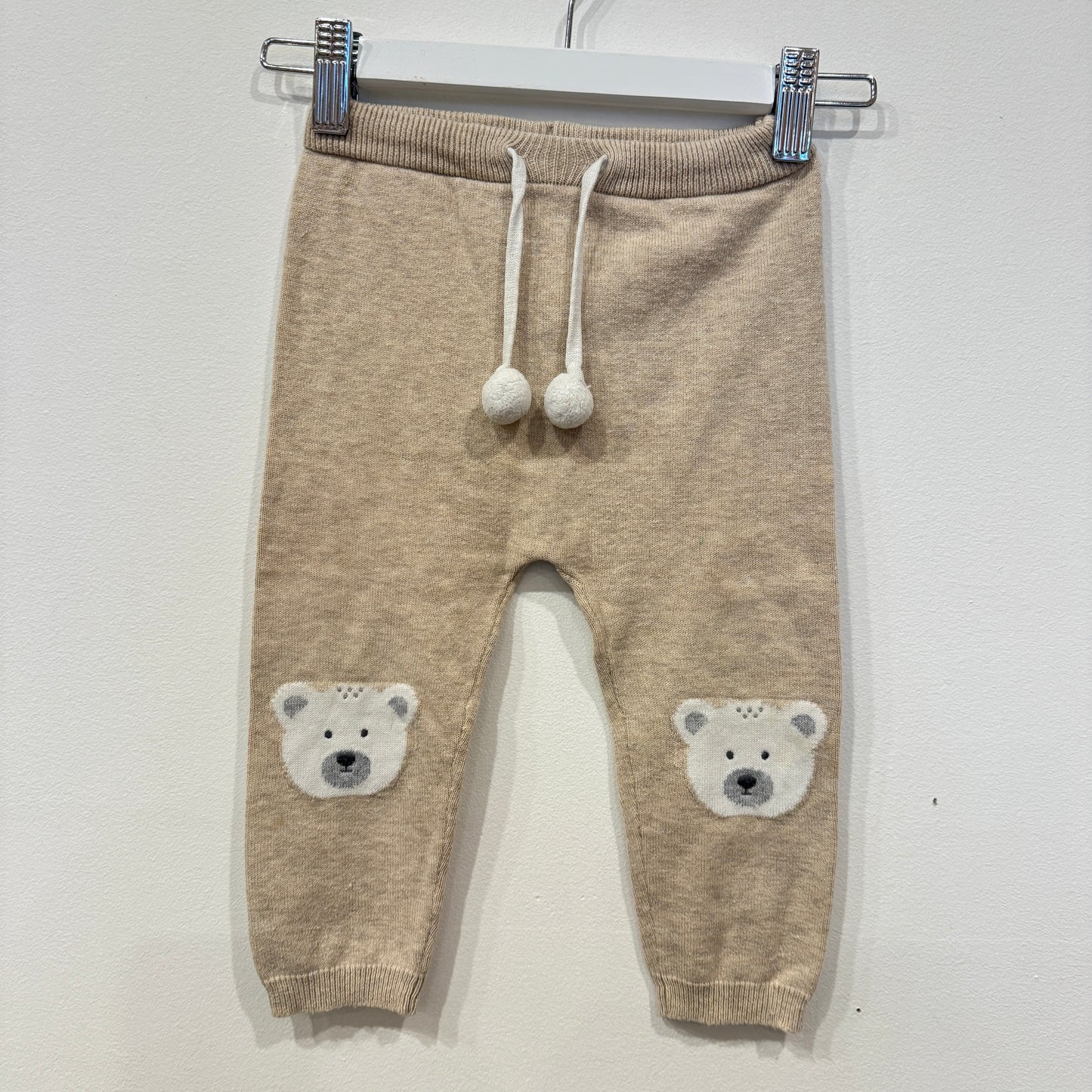 PUREBABY Beige teddy pants, 12-18m