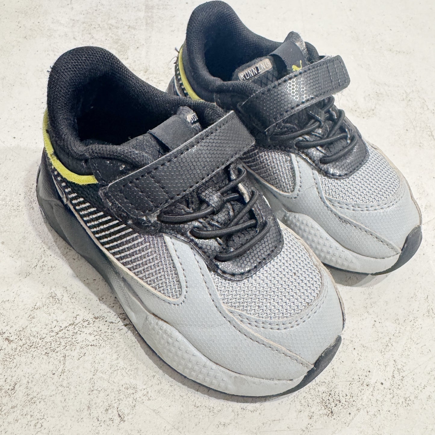 Puma Black and Grey Sneakers, Size EU23