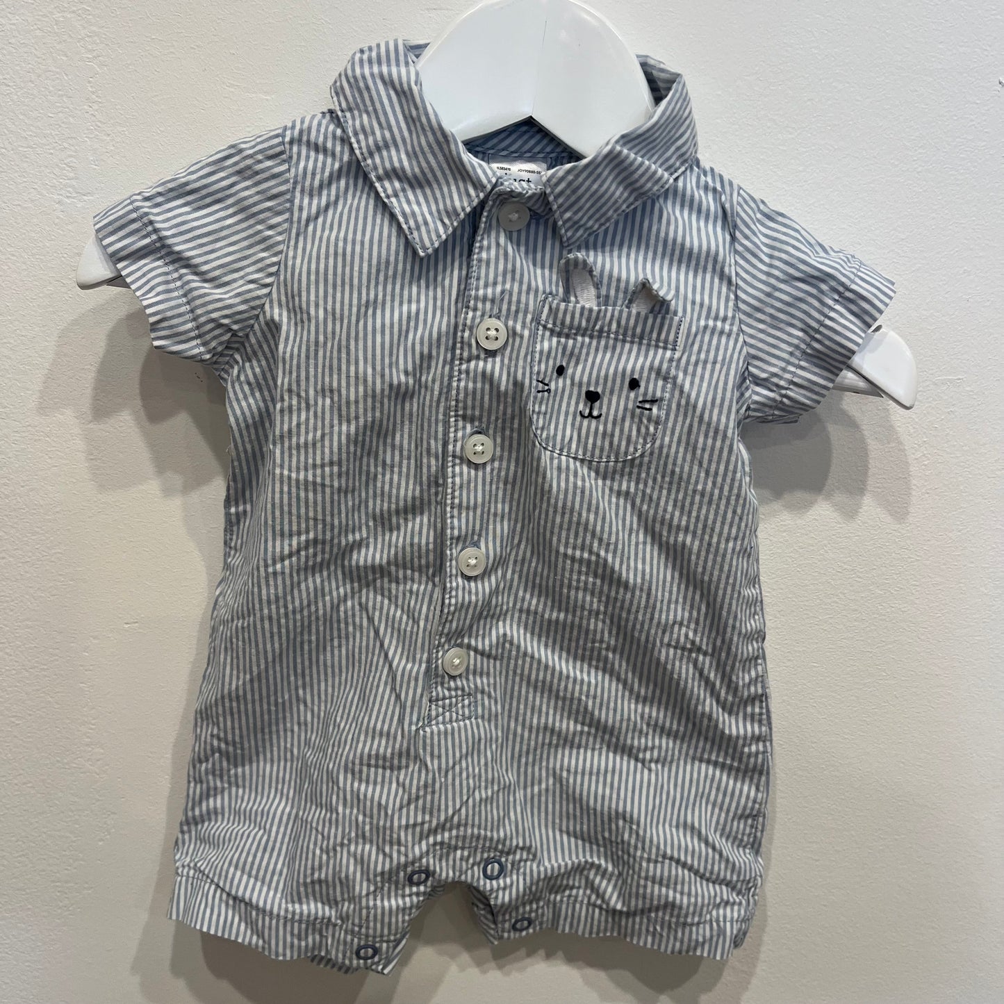 CARTERS Blue Stripe Romper, size 3m