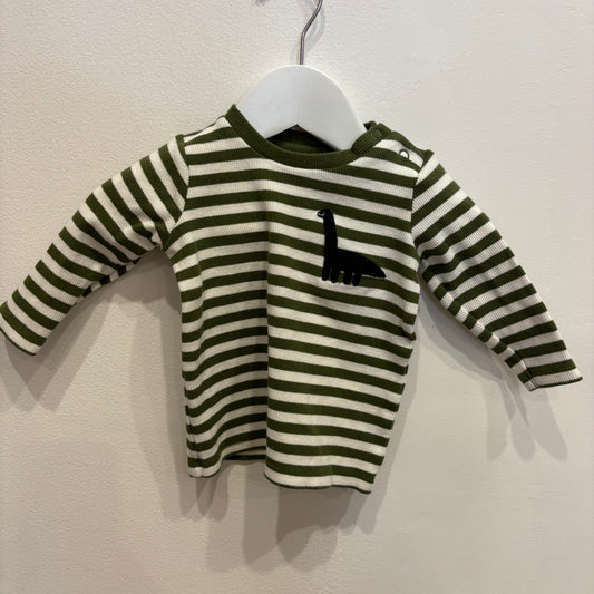 SEED stripe dino top, size 0-3m