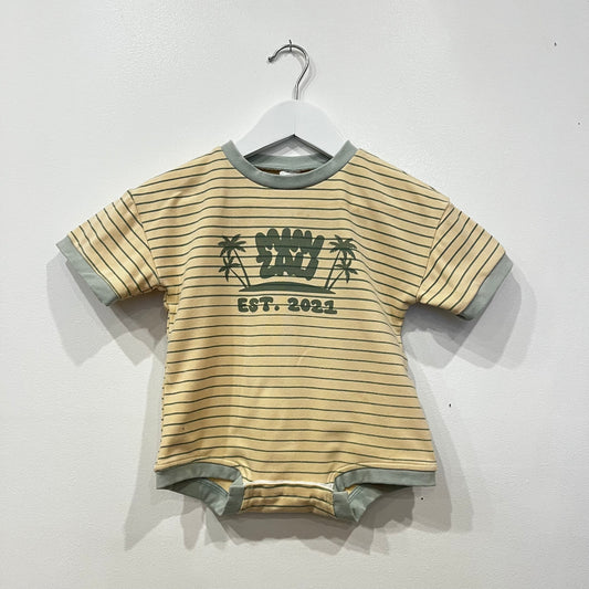 MINI ZALI Green Stripe Bodysuit 1