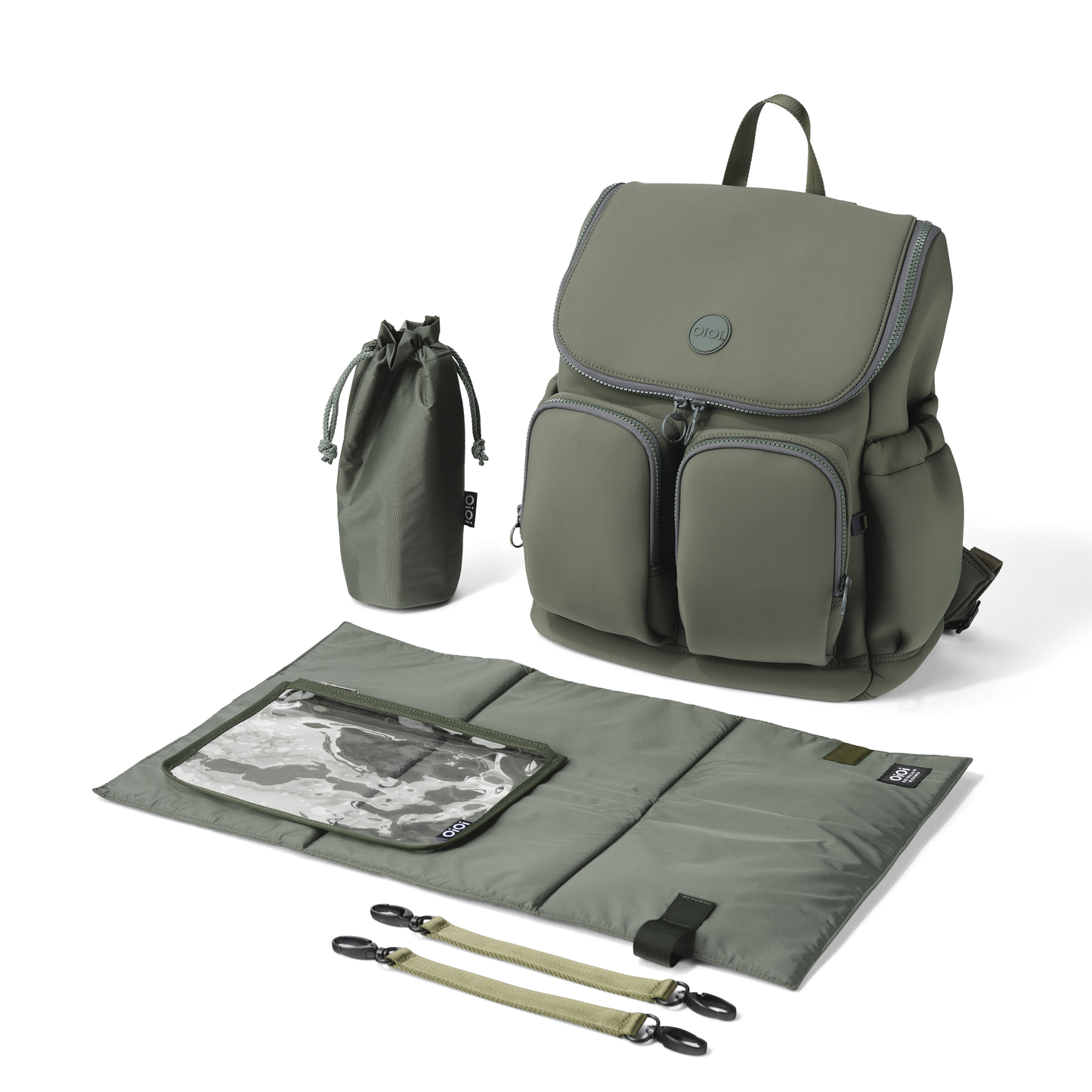Signature Nappy Backpack, Sage Neoprene