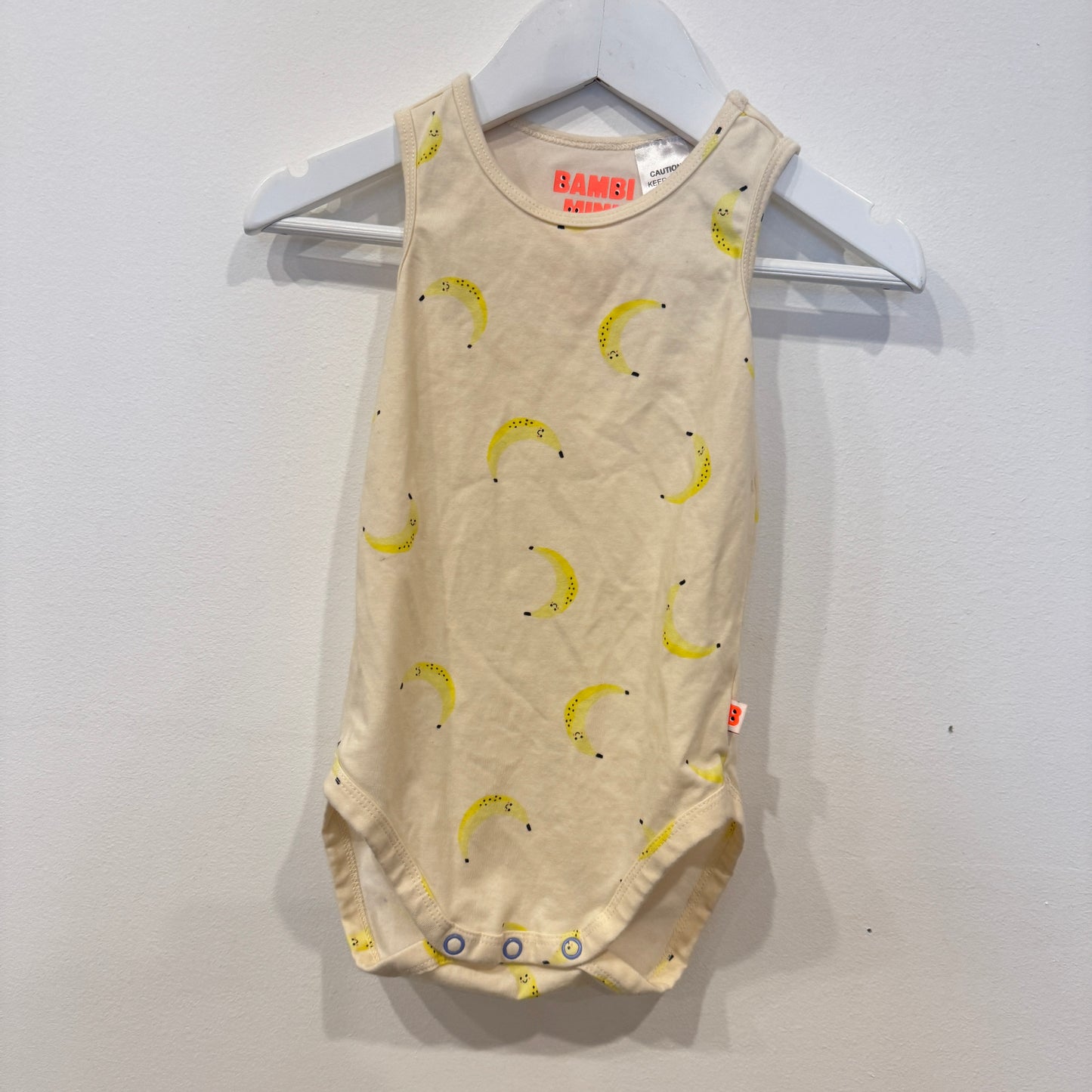 BAMBI MINI banana bodysuit, 12-18m