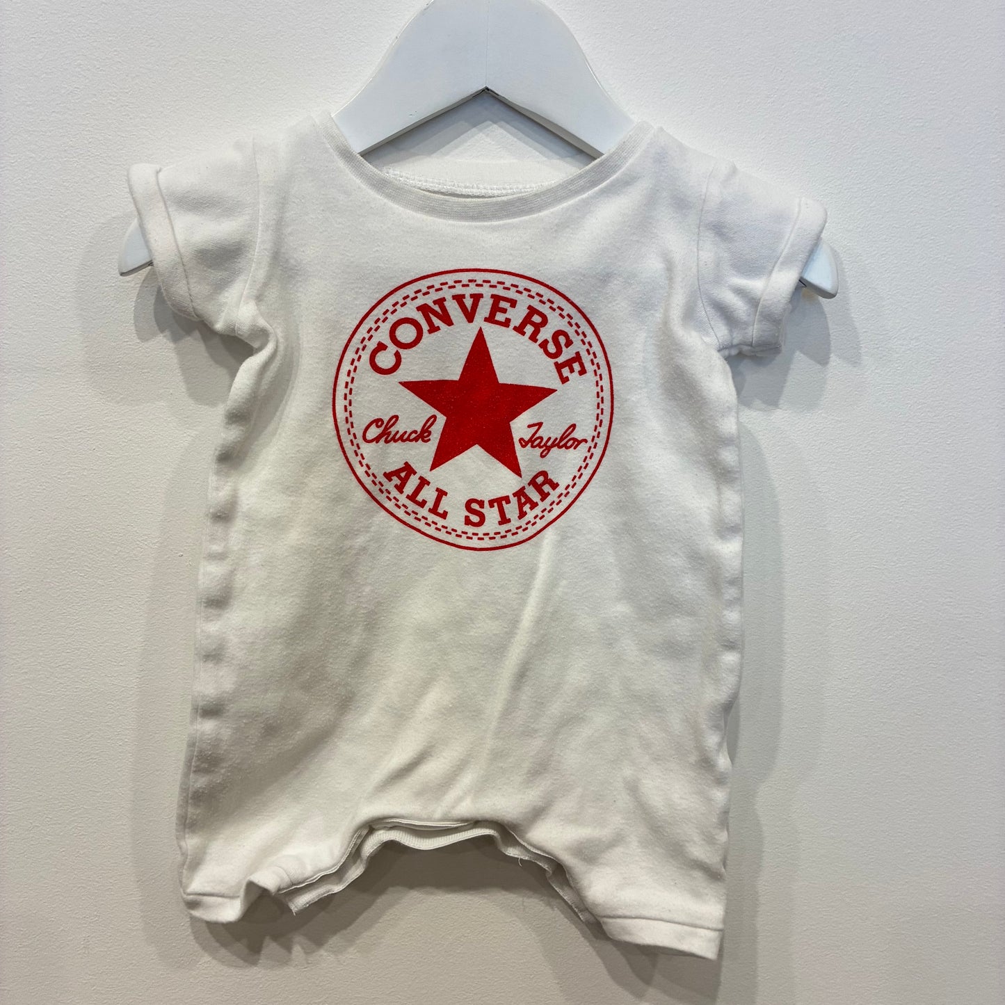 CONVERSE White Onesie, 0-3m