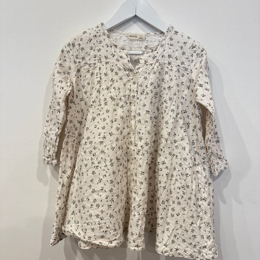 MIANN & CO Beige floral dress, 4y
