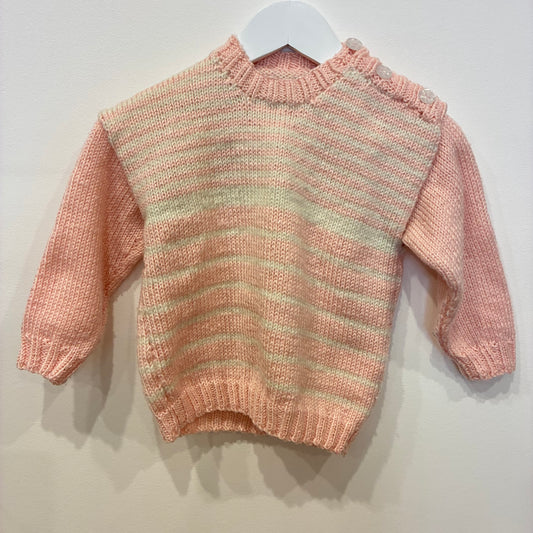 HANDMADE Knitted Pink Jumper, 3
