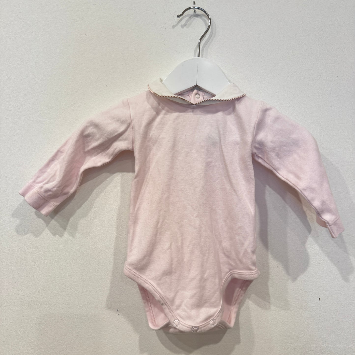 JACADI Pink collared bodysuit, 6m