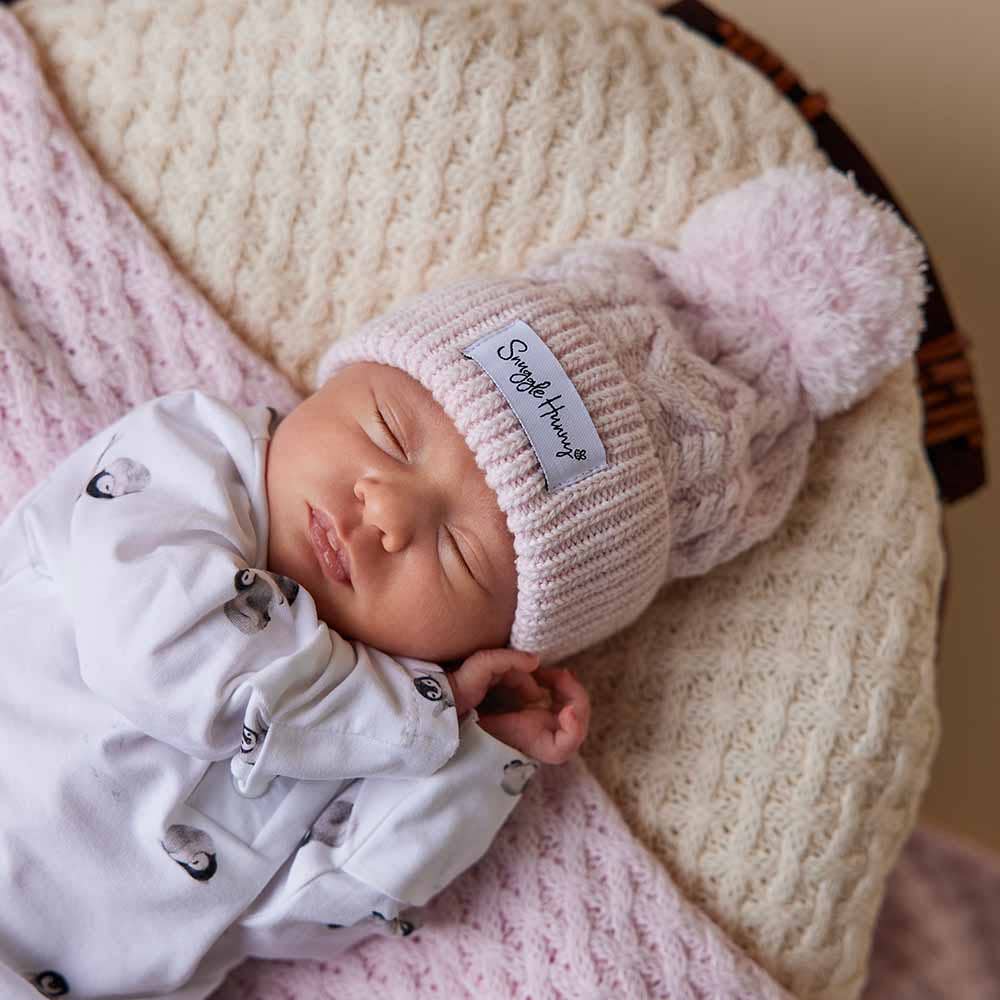 Blush Pink Organic Baby Knit Beanie