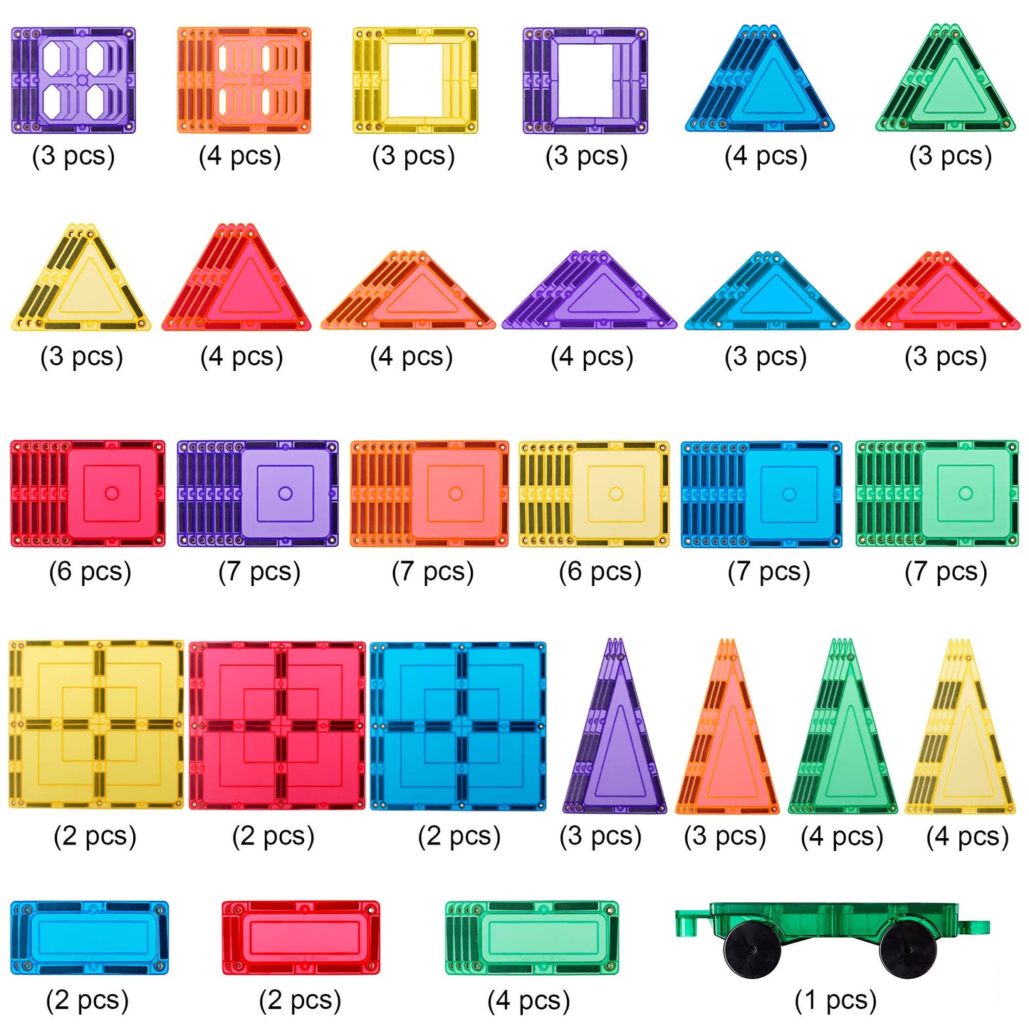 Magnetic Tiles- Builders Pack (110 Pcs)