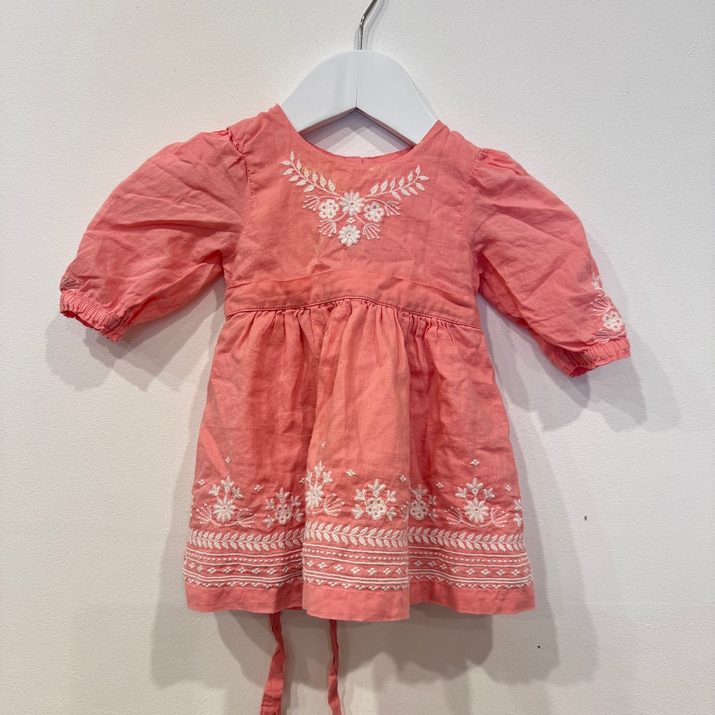 PURE BABY Pink dress, 0-3m