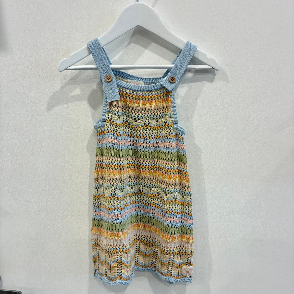 GHANDA Pastel Knit Dress, 3/4
