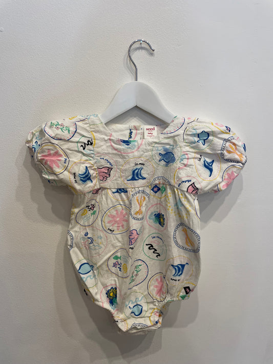 SEED La Mer Romper, size 12-18m