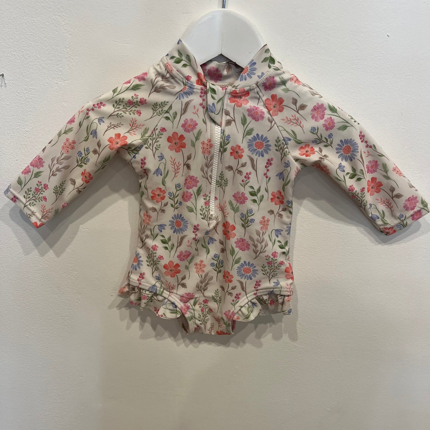 Purebaby floral swimsuit, size 3-6m