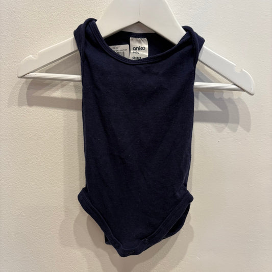 ANKO navy singlet, size 0-3m