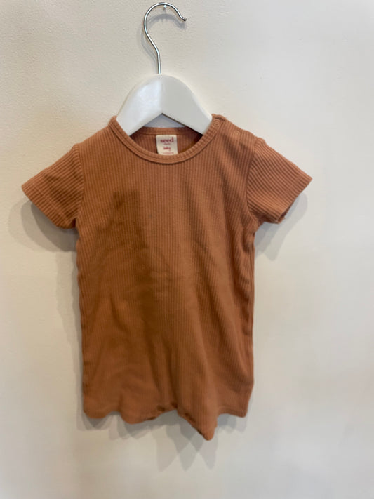 SEED terracotta romper, size 12-18m