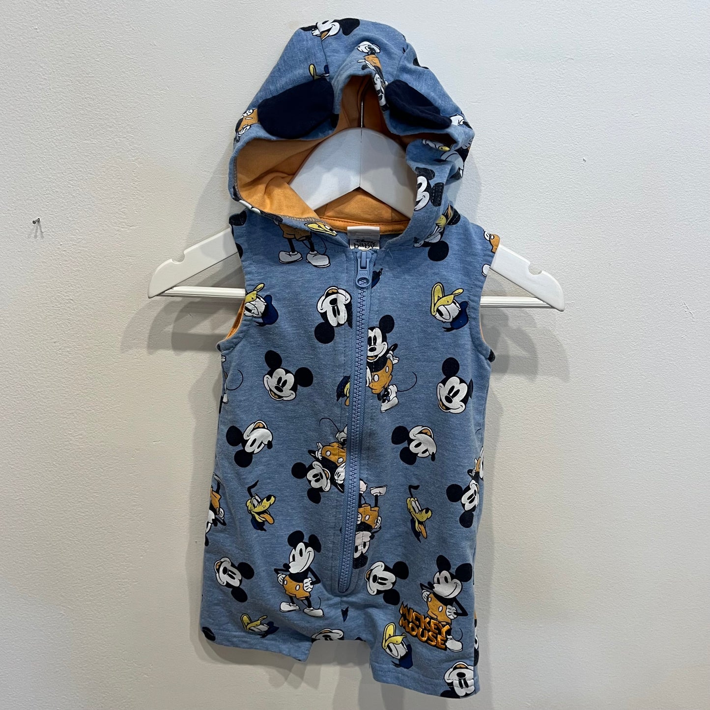 MICKEY Blue Romper, size 3-6m
