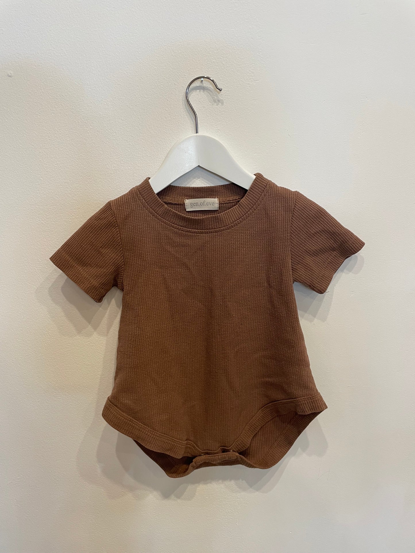 GEN OF EVE brown romper, size 6-12m