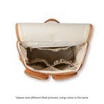 Signature Nappy Backpack, Tan Vegan Leather