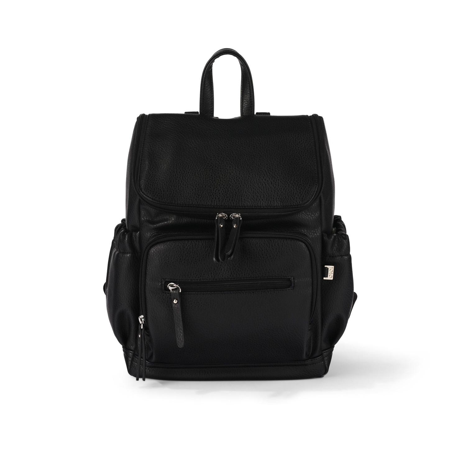 Mini Signature Backpack, Black Vegan Leather