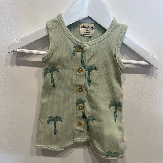 WILSON + FRENCHIE Palm Tree Romper, size 000
