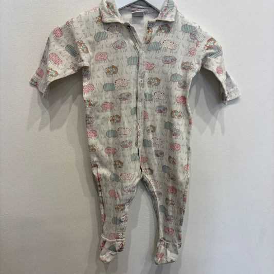 PETIT BATEAU sheep onesie, size 6-12m