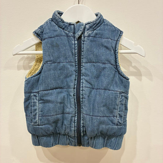 PURE BABY Denim vest, 18-14m