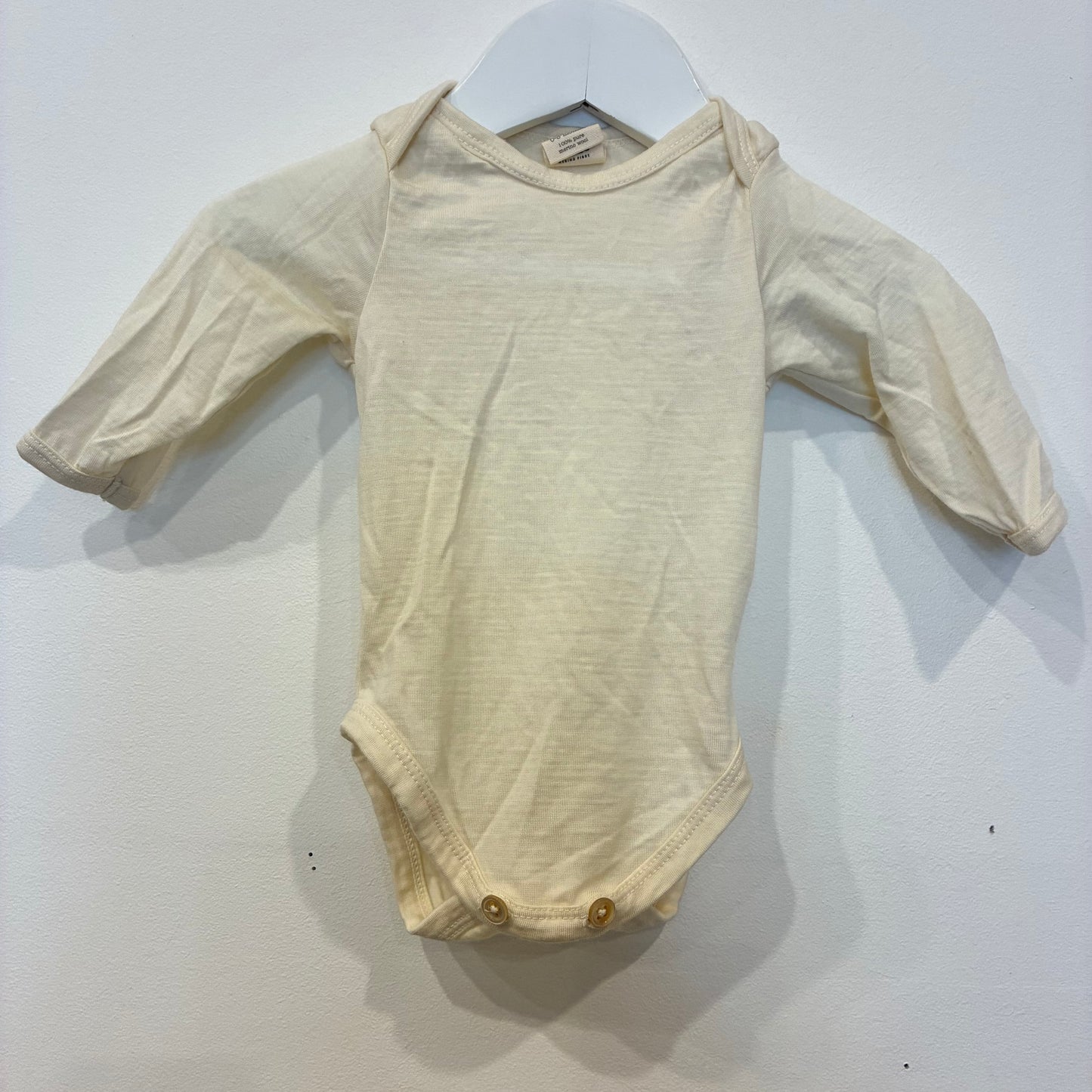 NATUREBABY Marino Wool Onesie, 0-3m