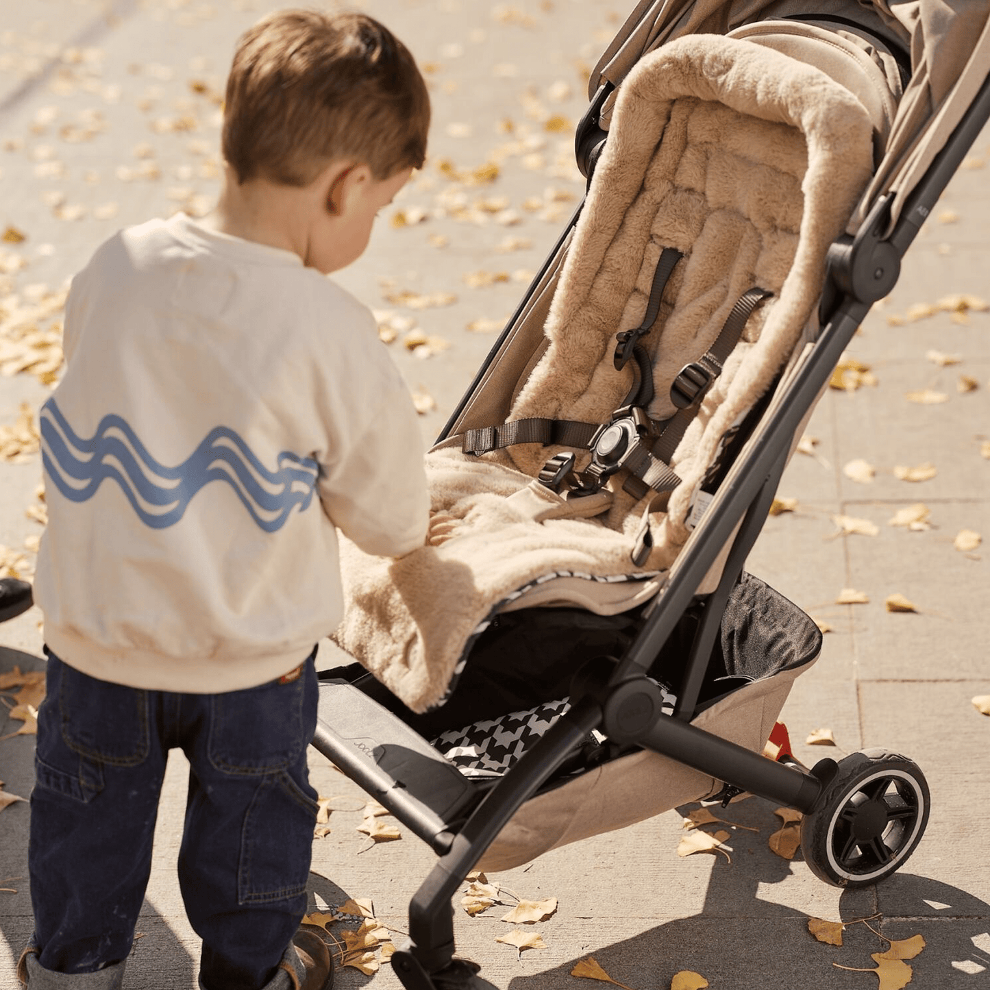 Cozy Fleece Pram Liner, Houndstooth