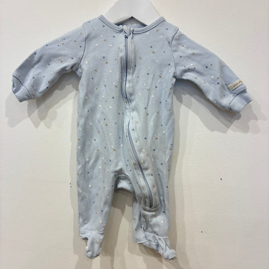 CALVIN KLEIN Blue Onsie, 0-3m