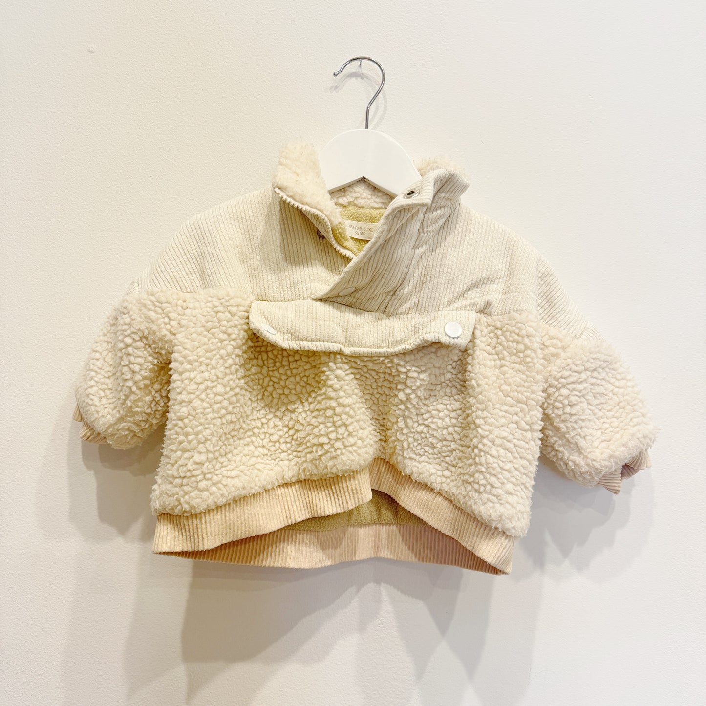 Cream Sherpa Jacket, Size 1