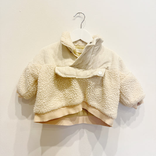 Cream Sherpa Jacket, Size 1