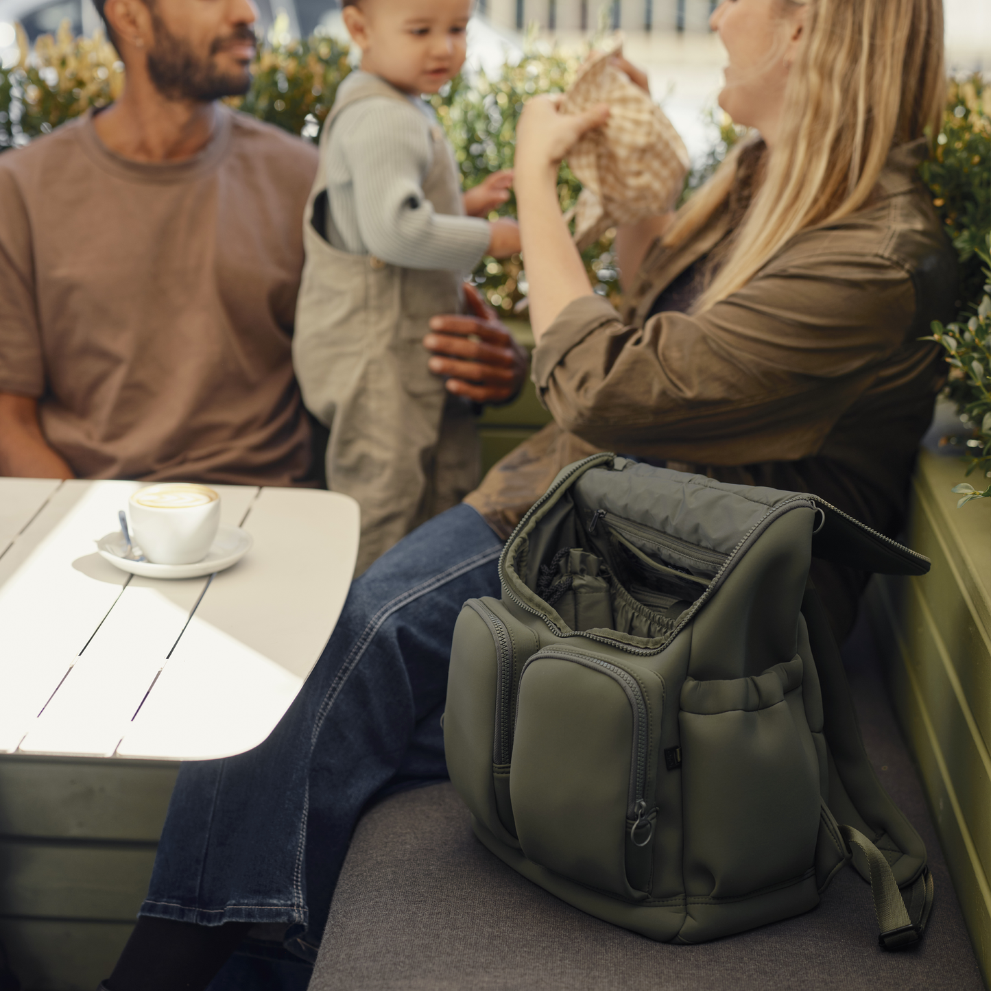Signature Nappy Backpack, Sage Neoprene