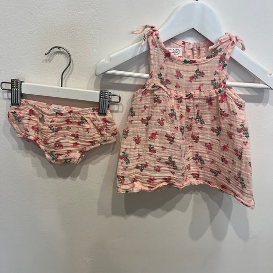 Mud Pie Dress & bloomers, size 3-6m