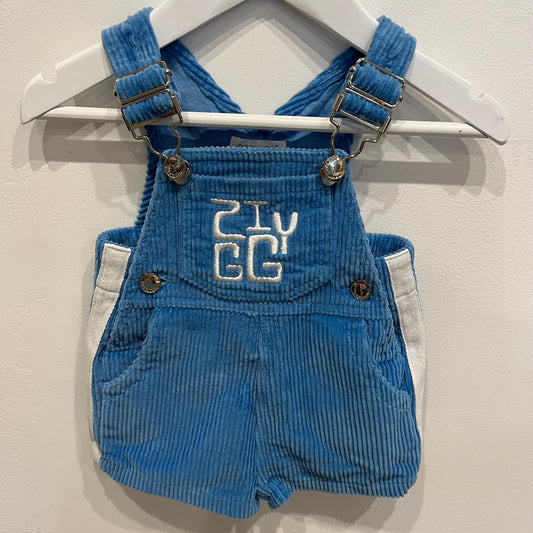 Ziggy Lou blue cord overalls, size 0-3m