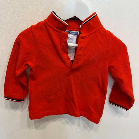 JACADI red ls top, size 18m