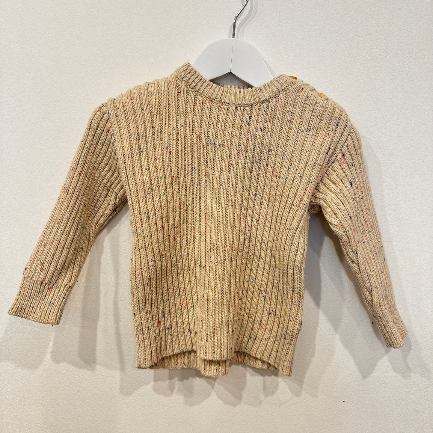 BOHEMIAN BRIGHT beige wool jumper, 6-12m