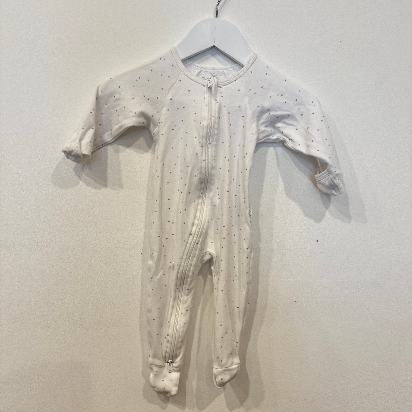 PURE BABY polka dot zip suit, 3-6m