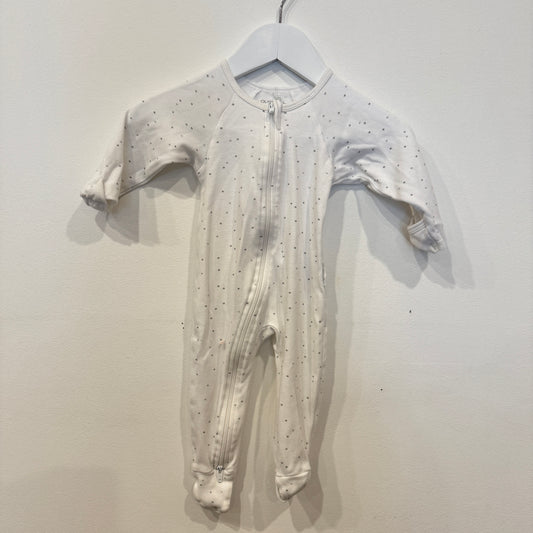 PURE BABY polka dot zip suit, 3-6m