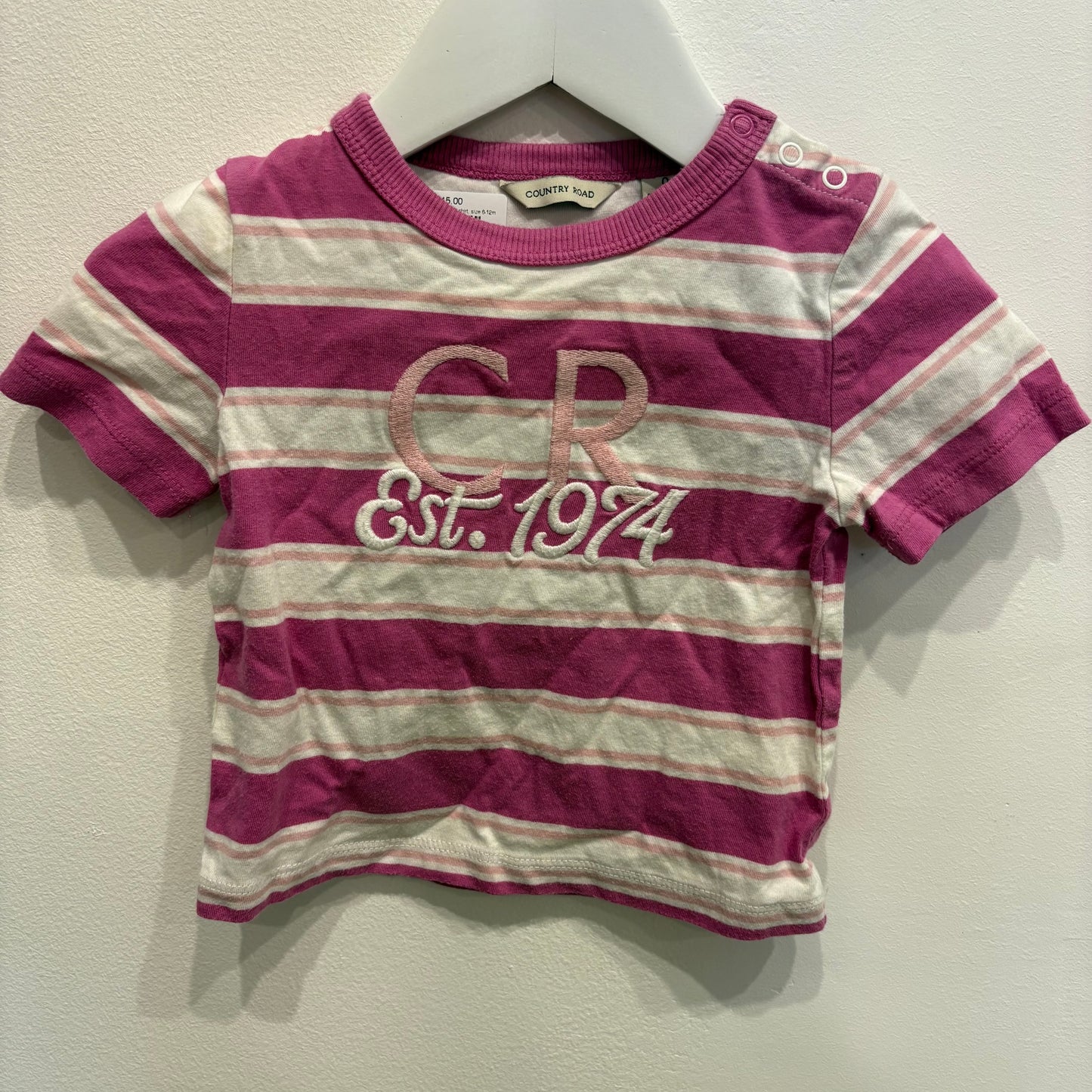 COUNTRY ROAD pink t-shirt, size 6-12m