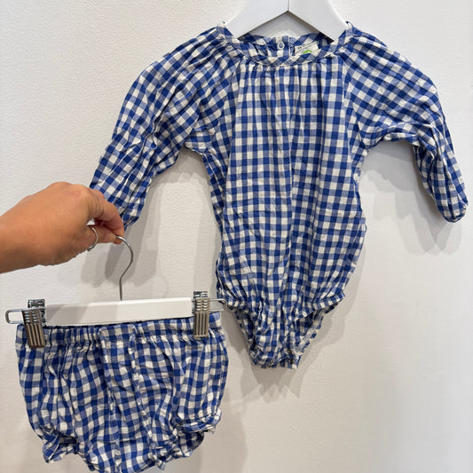 NATURE BABY Gingham 2 piece, 6-12m