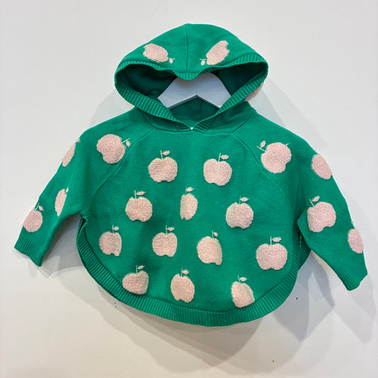 SEED Green Poncho, 12-18m