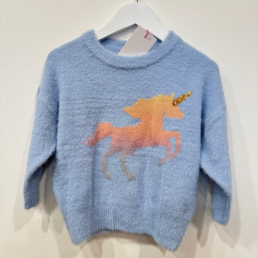 MILKSHAKE blue unicorn jumper, 3