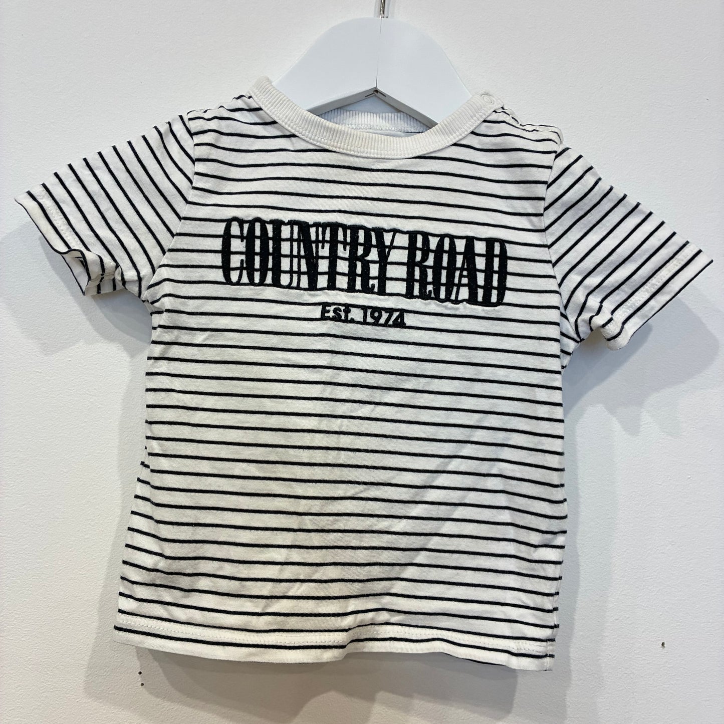 COUNTRY ROAD Navy Stripe Tee, 6-12m