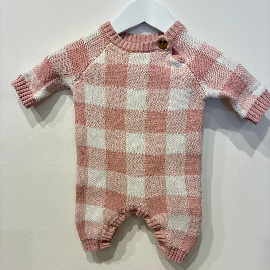 COTTON ON Check Romper, NB