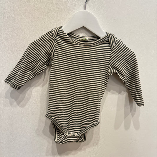 NATURE BABY Green Stripe Bodysuit, 3-6m